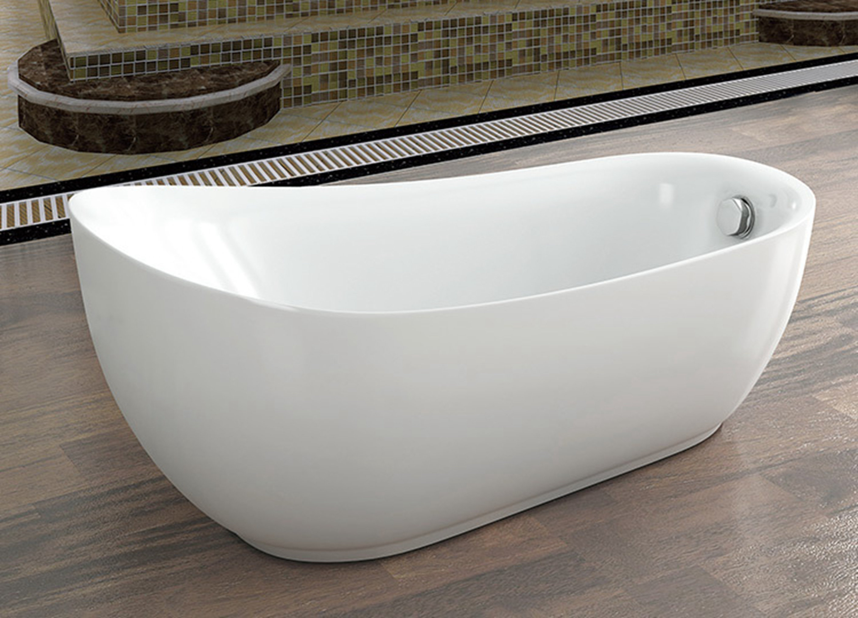 FixtureDisplays Bathtub Freestanding Fibreglass Bath Tub Wayfair