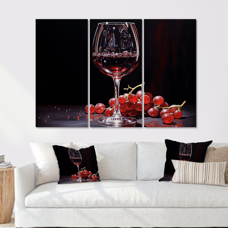 Ensemble de salon Garnet Glimmer - Wine, H 28 po x l 36 po x P 1 po