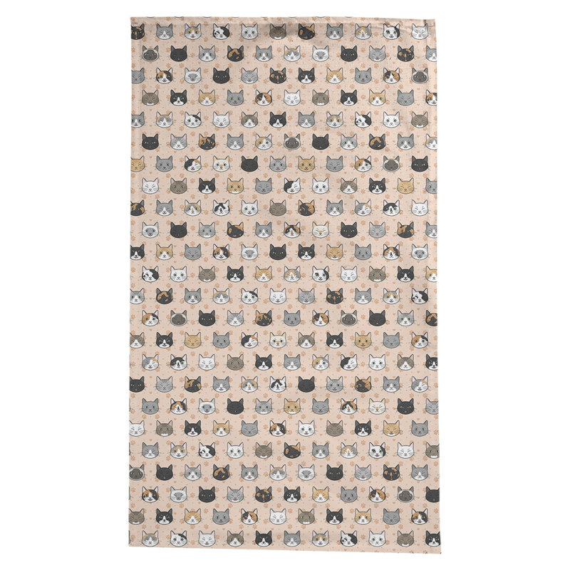 Nappe à motif chat kitty Avicia, Orange