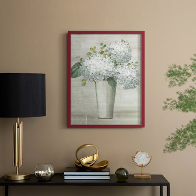 Simply Hydrangeas I Framed Print - Solid Wood