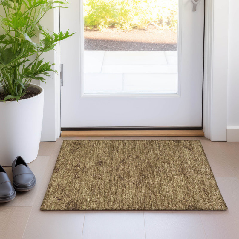 Tapis brun intérieur / extérieur lavable à la machine Chantille ACN1111, Rectangle 1'8" x 2'6"