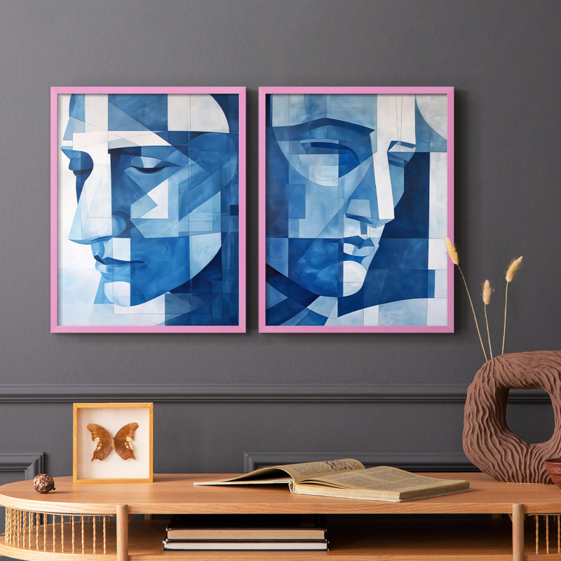 Série ABSTRACT Lxxxxi - reproduction encadrée de qualité supérieure - prête à être accrochée - aucun clou requis - aucun clou requis