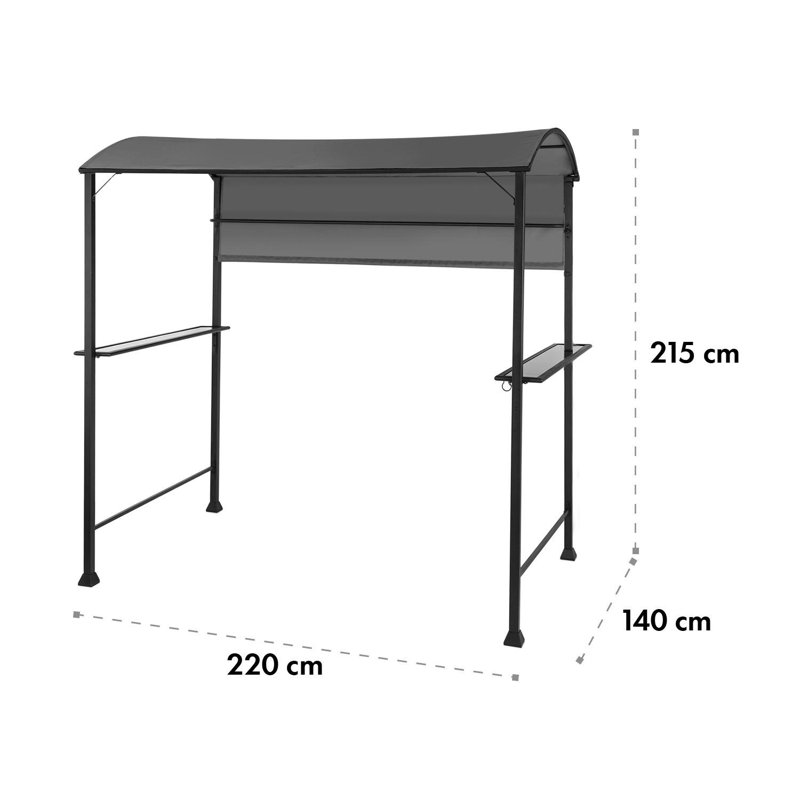Steakhouse 2.2m x 1.4m Metal BBQ Gazebo