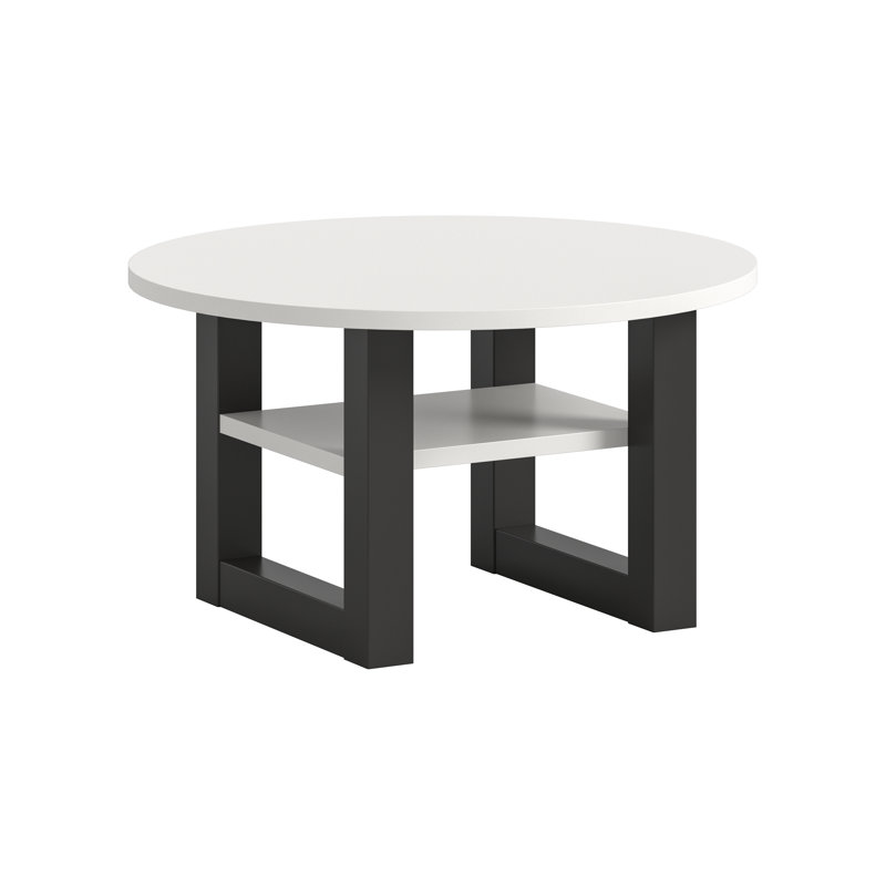 Albrian Coffee Table With Storage Space, White