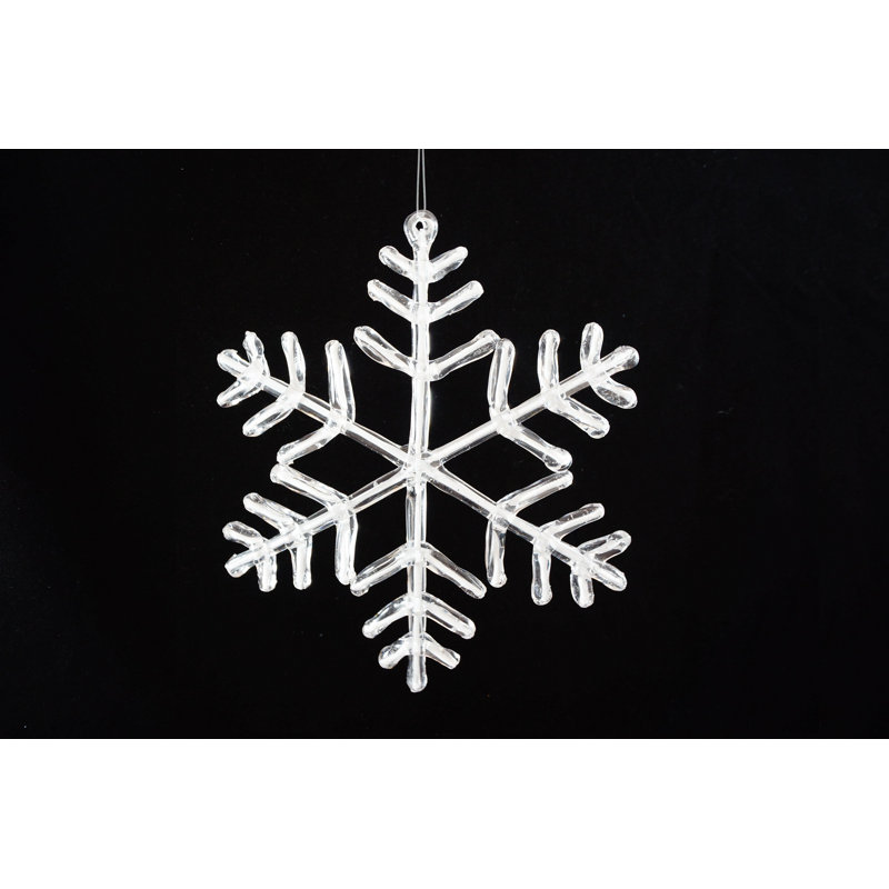 Ornement en acrylique flocon de neige en forme de noël