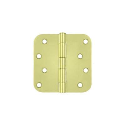 Paire de charnières 4 po x 4 po x 5/8 po Deltana S44R53 en laiton poli