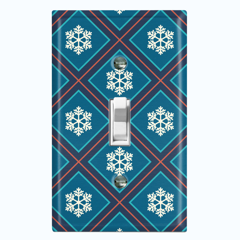 Plaque murale d'interrupteur à bascule Christmas Snow Flakes