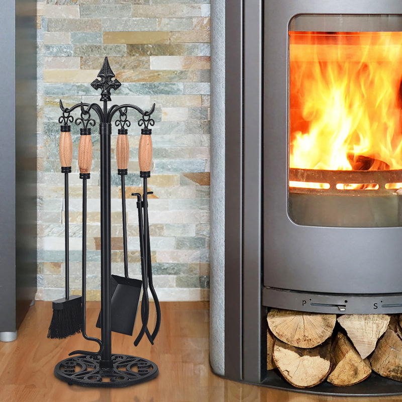 Pryer Iron Fireplace Tool Set