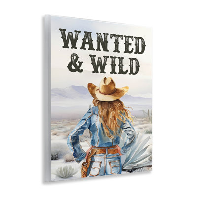  "Wanted & Wild Cowgirl", art mural par lettré et doublé