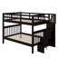 Full-Over-Full Bunk Bed With Guard Rail And Storage-833586640