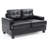 Transitional Black Loveseat For Two-611582440