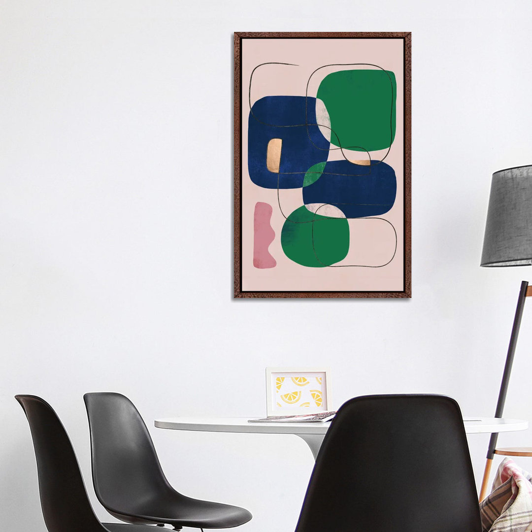 Abstrakter Achat Grün Geometrisch II von Helo Moraes - Galerie-verpackte Leinwand Giclée auf Leinwand