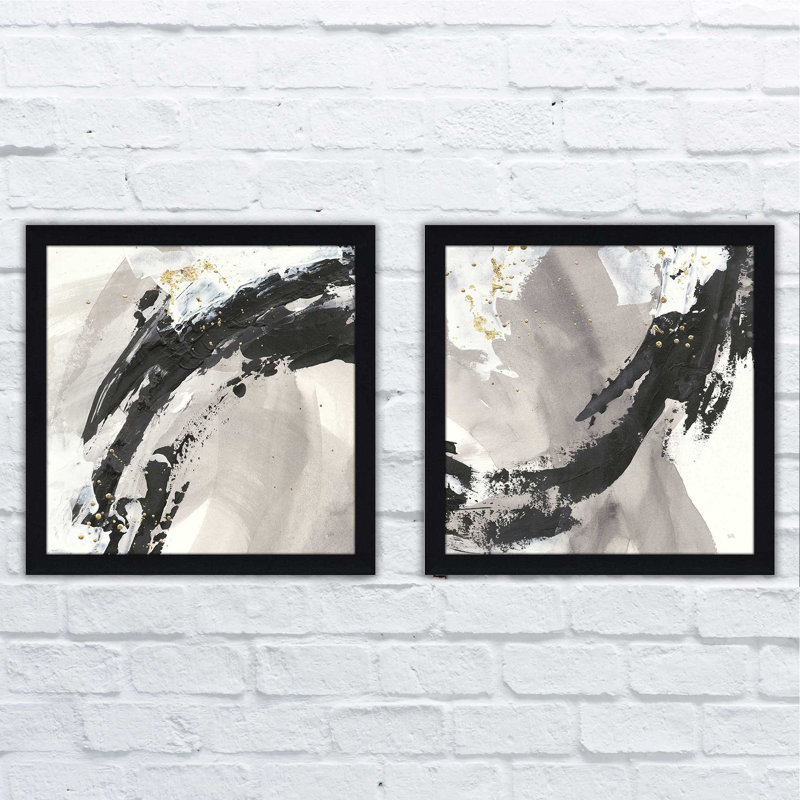 Galaxy I - ensemble de 2 reproductions encadrées sur papier, H 16,5 po x l 33 po, Pas de tapis