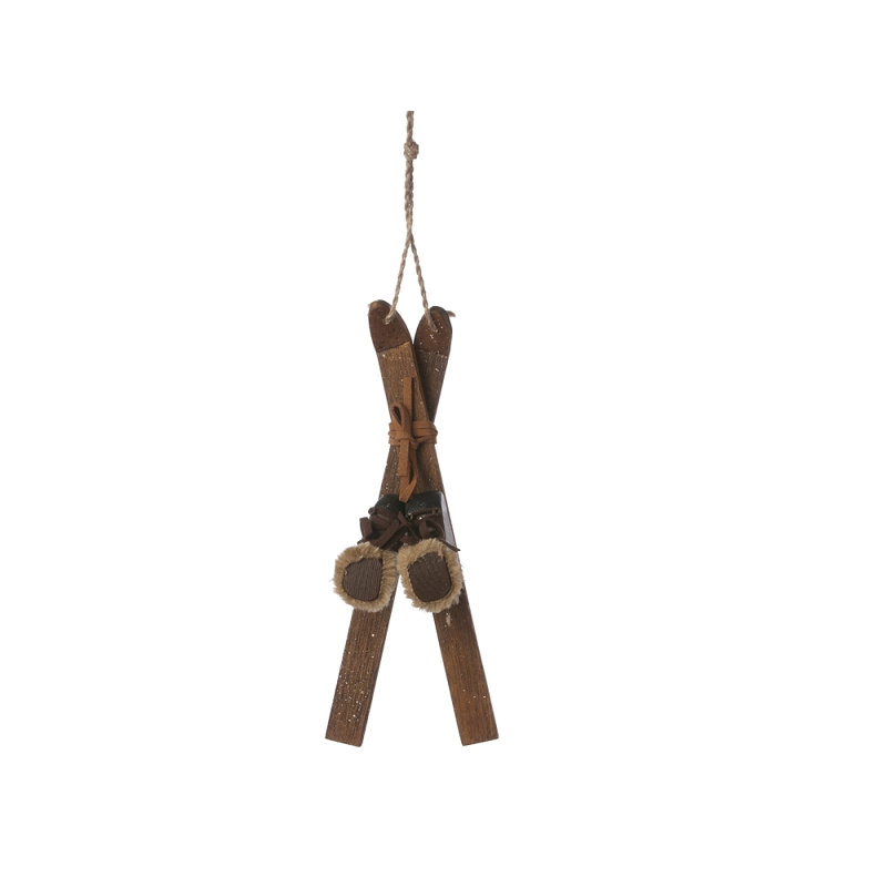 Ornement à figurine suspendue skis