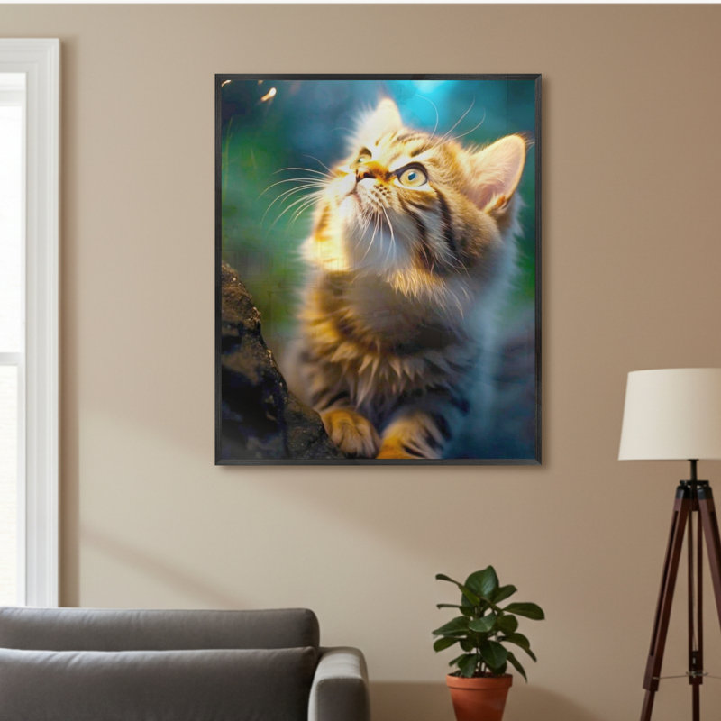 Single Picture Frame LED Illuminated Wall Art Wall Art on Glass / Aluminium, 60 cm H x 50 cm W
