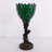 Small Tiffany Lamp Stained Glass Table Lamp Desk Uplight 6X6X13.5 Inch for Bedroom Bedside Office(Green Wisteria)