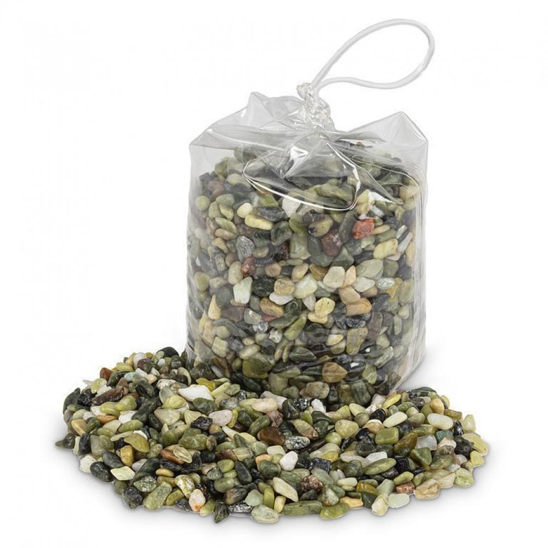 Sac de petites pierres polies, Vert