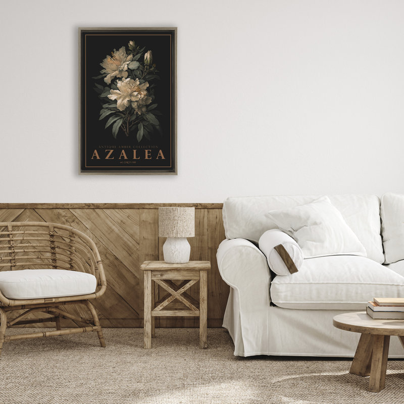 Cadre flottant antique avec lumière azalée, design par Chris Giampietro, H 25 po x l 17 po, Cadre flottant orme Montalcino