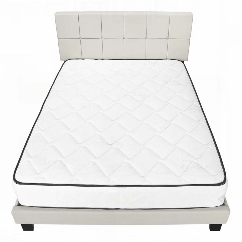 Lit plateforme en tissu d'ameublement