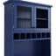 Buffet autoportant avec huche, grande armoire de rangement pour garde-manger avec support à vin et tablettes réglables pour la salle à manger-1370307718