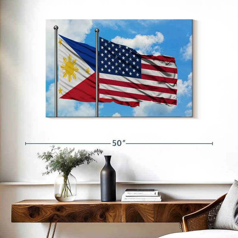 Philippines And USA Whelan, 26" H x 39" W