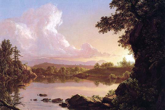 « catskill creek » par frederic edwin, impression, H 44 po x l 66 po
