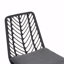 Ensemble de 2 chaises d'extérieur avec 2 coussins gris