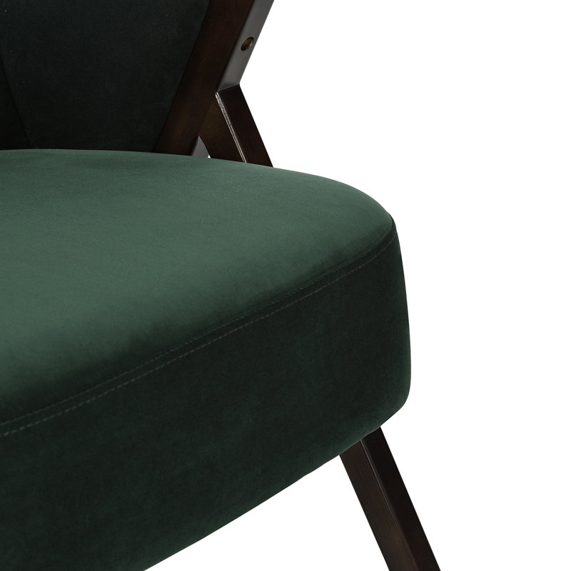 Nico Occasional Chair, Dark Green Velvet
