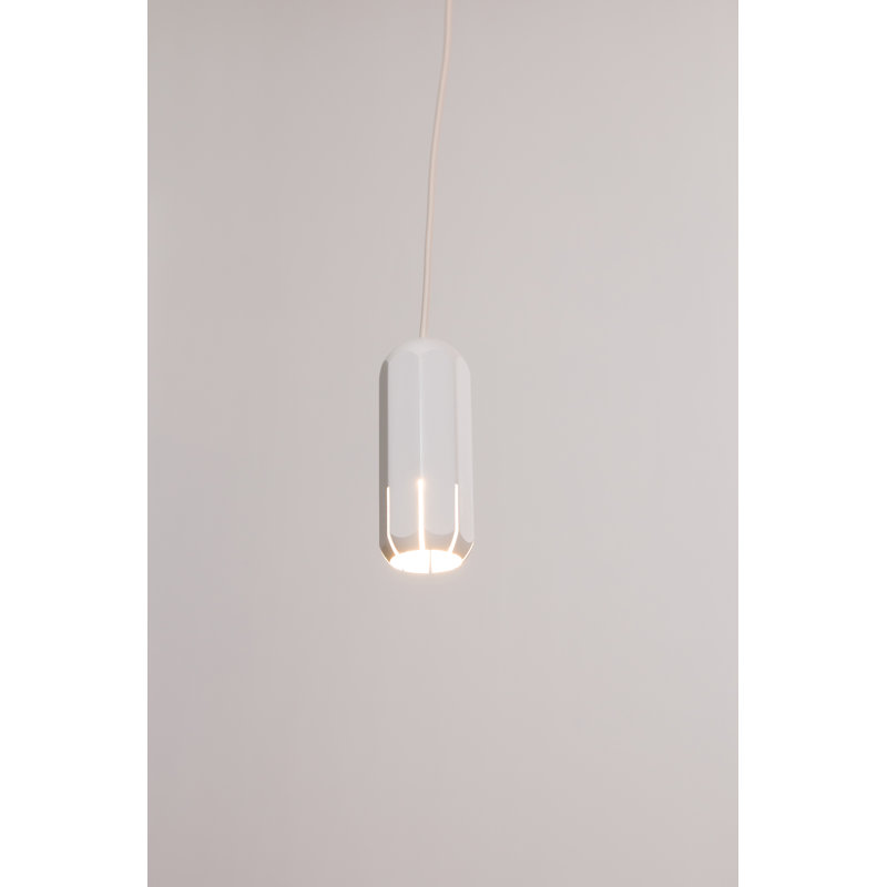 Brixton 1 - Light LED Pendant, 4.5" H x 1.75" W x 1.75" D, White
