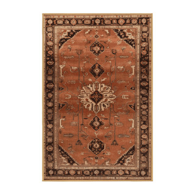 Machine Washable Persian Brown Area Rug