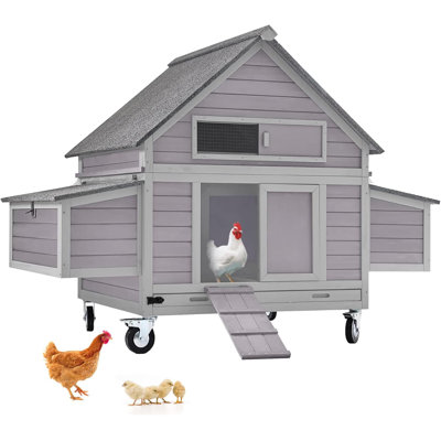 18.65 Square Feet Chicken Coop with Nesting Box For Up To 4 Chickens