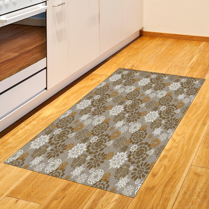 Floral High Density Long Fiber Poly Threads Decorative Area Rug Carpet, Rectangle 2'7" x 5'