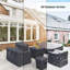 Lovall Rattan Wicker Patio Seating Group Cover