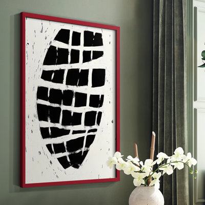 Abstrait, reproduction encadrée, prêt à accrocher