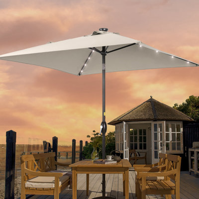 Parasol de marché carré lumineux 6,5 x 6,5 pi Salmas