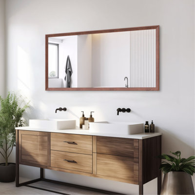 Miroir de salle de bain rectangulaire surdimensionné de 60 po x 30 po avec cadre rectangulaire
