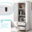 Space-saving Tall Storage Cabinet With Two Drawers For Bathroom Or Office-1947106296
