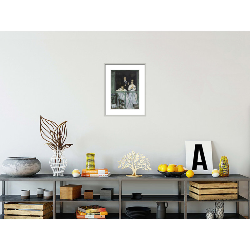 Le balcon par impression giclée encadrée, H 21,75 po x l 17,26 po