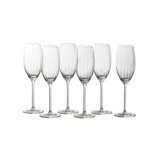 ZWIESEL GLAS Prizma Champagne Flute Glasses - Set of 6