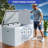Edrosie Inc 54.3'' W 150 Gallons Water Resistant Resin Lockable Deck Box-101174076