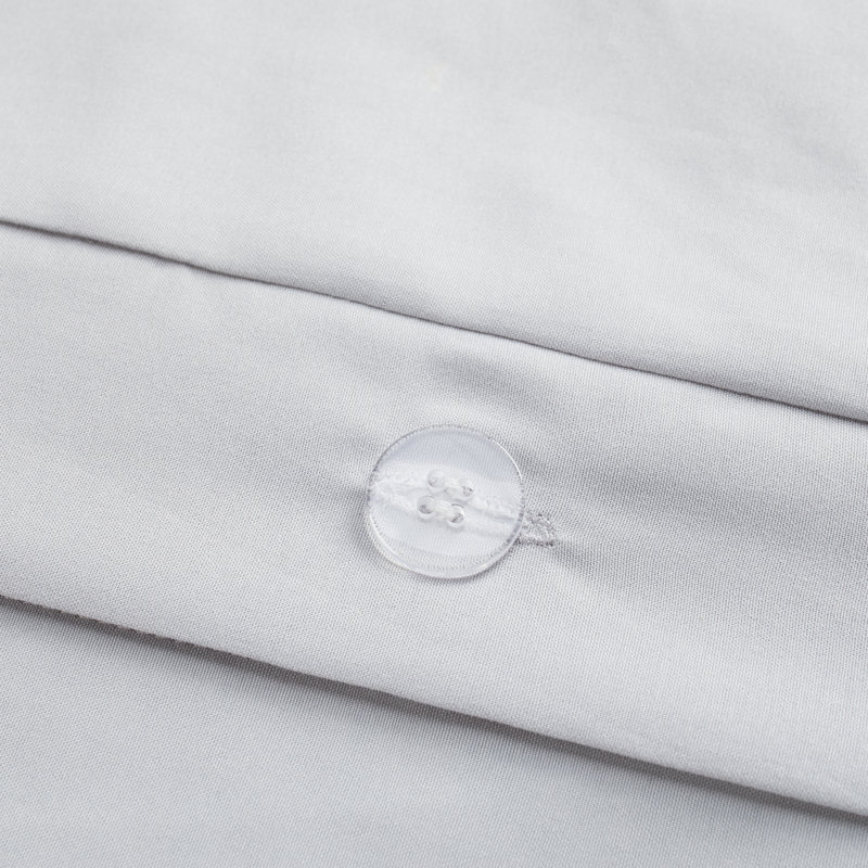 Simply Clean Gray Microfiber Twin XL Duvet Cover Set