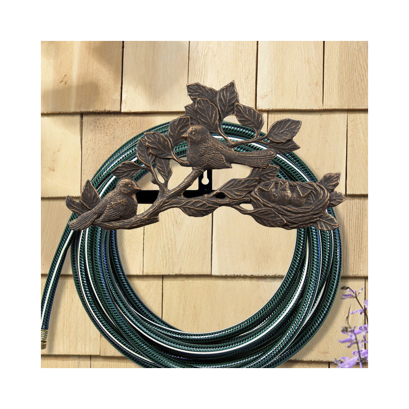 Chickadee Aluminum Wall Mounted Hose Holder, Oil-Rubbed Bronze
