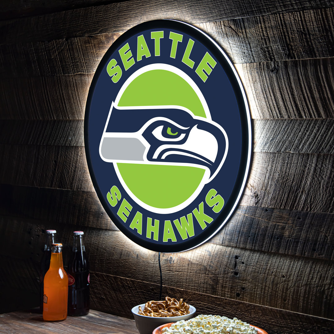 NFL LED Round Lighted Wall Sign Evergreen Enterprises, Inc NFL 