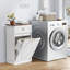 Armoire à linge inclinable de 13,2 po de largeur, poubelle à l'épreuve des animaux de compagnie, armoire à linge en bois (ne pas inclure la poubelle)-109743466