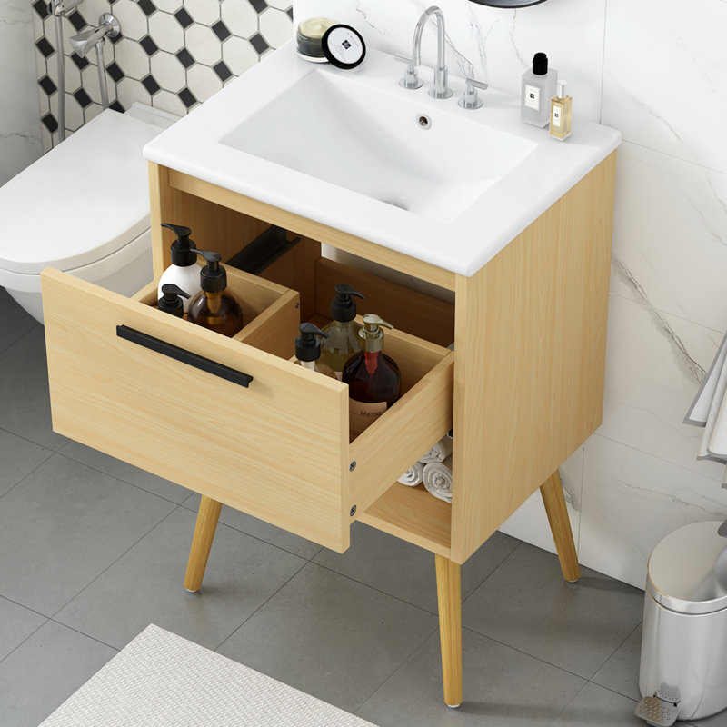 Meuble-lavabo multifonctionnel 24 po avec tiroir 24 po