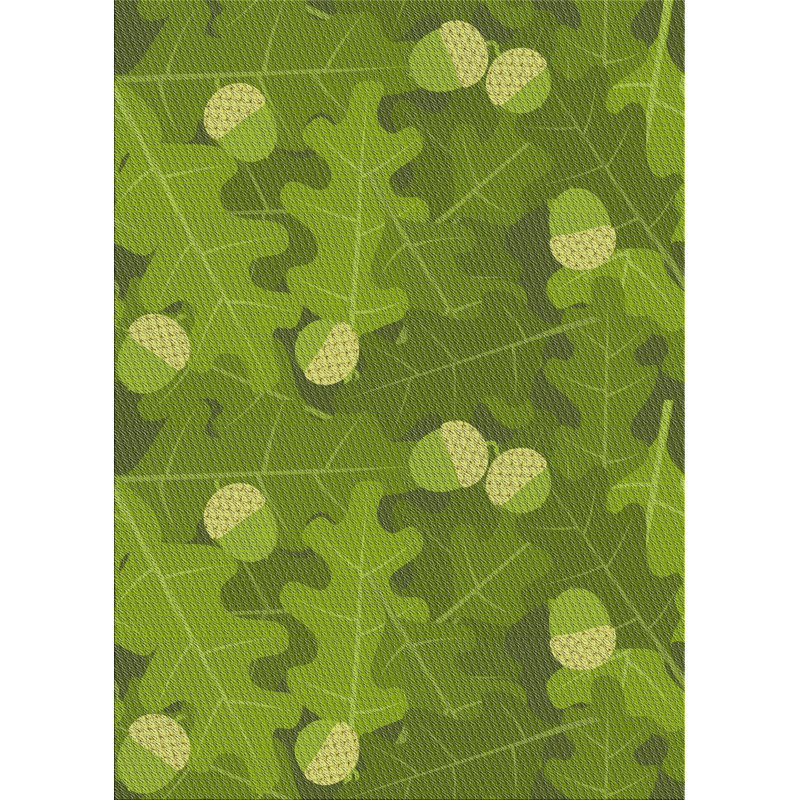 Tapis vert tissé à la machine, Rectangle 5 pi x 7 pi