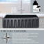 Island 33" Reversible Dark Gray Matte Farmhouse Fireclay Sink