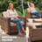 5-Piece Outdoor Conversation Set with Shelf, Space-Saving Wicker Sofa & 2 Chairs with Side Table-226904290-226904288