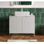 Meuble-lavabo simple 30 po avec plateau en pierre d'ingénierie Nivaeh-2081553427-2110593856