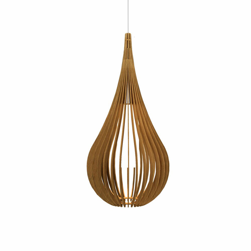 Capadócia 1 - Light Pendant, Imbuia, Imbuia, 30.03" H x 14.82" W x 14.82" D